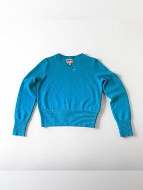 J.Crew Cropped Cashmere Sweater Blue Crewneck Size XXS (NWOT)
